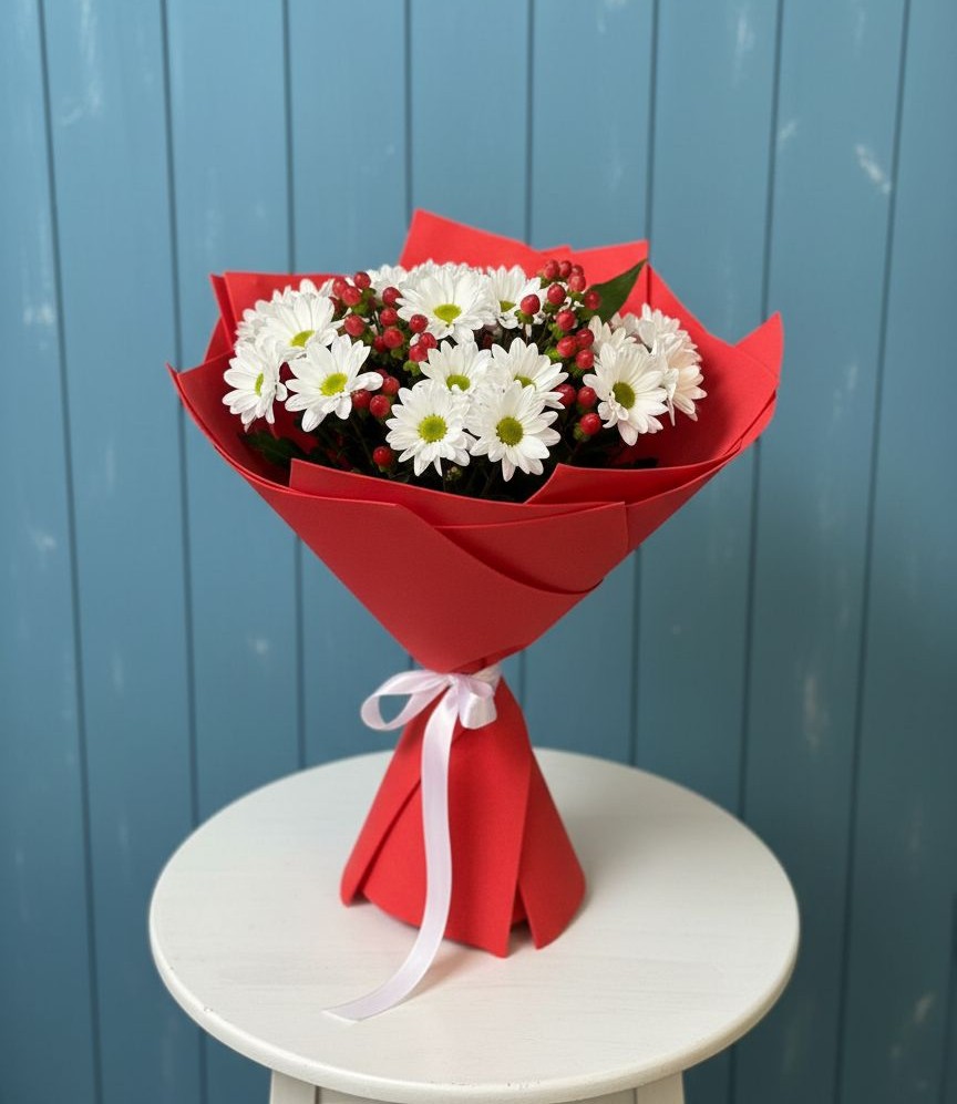 Букет цветов из: Хризантемы в Чапаевске