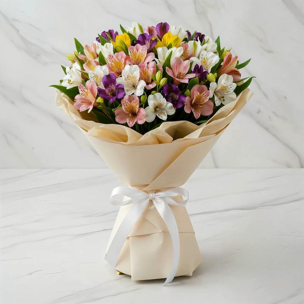 Букет цветов из: Альстромерии в Чапаевске