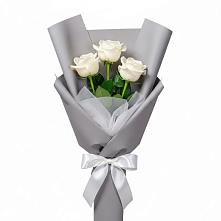 Букет 3 белые розы #REPLACE_PRED# Чапаевске