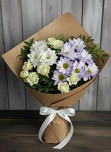 Букет цветов из:  Хризантемы и Розы в Чапаевске