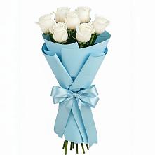 Букет 7 белых роз Проуд в Чапаевске