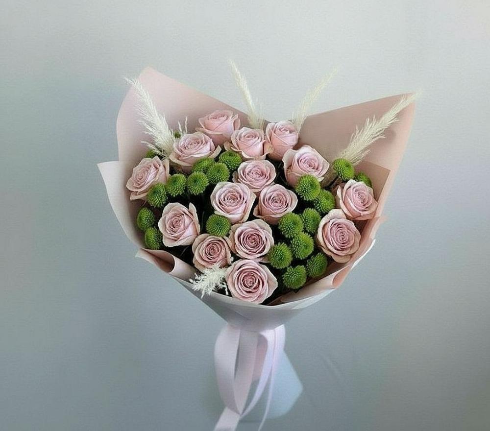 Букет цветов из: Розы и Хризантемы в Чапаевске