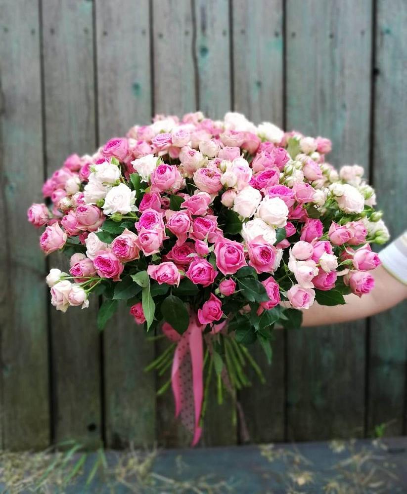 Букет Розовые кустовые розы Натали и Лав Лидия в Чапаевске