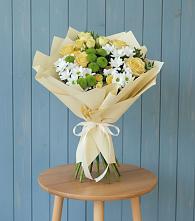 Букет цветов из:  Хризантемы и Розы в Чапаевске