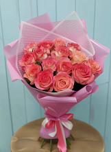 Букет 15 Розовых роз Равель в Чапаевске
