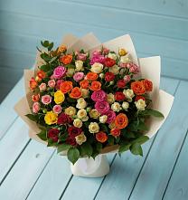 Букет Микс из разноцветных кустовых роз #REPLACE_PRED# Чапаевске